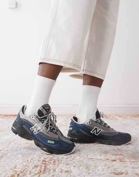 New Balance M1000 trainers in teal and grey - view 1