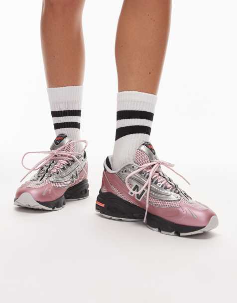 New Balance M1000 unisex trainers in pink and silver - view 1