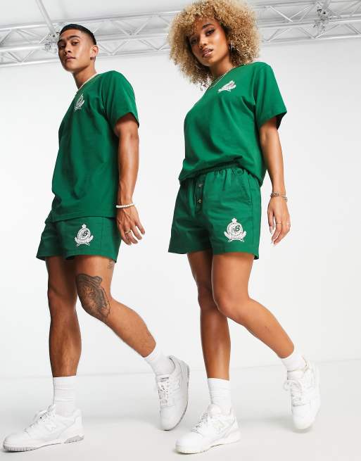 New Balance – Members Club – Unisex-Shorts im Boxer-Design in Grün