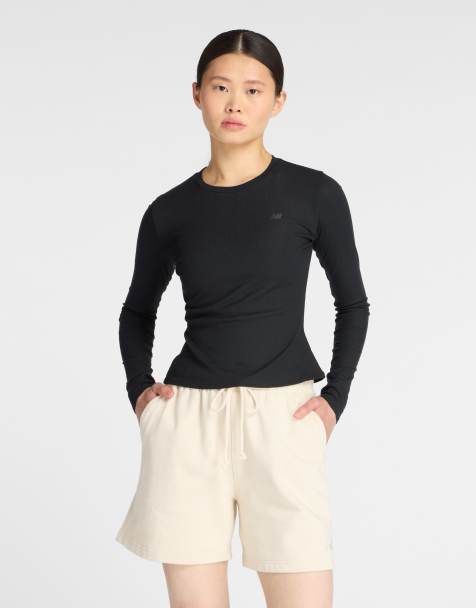New Balance Micro-rib long sleeve in black - view 1