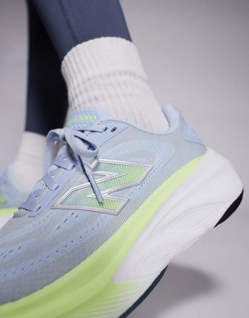 New Balance – More – Laufschuhe in Blau und Neongelb, 3 von 5