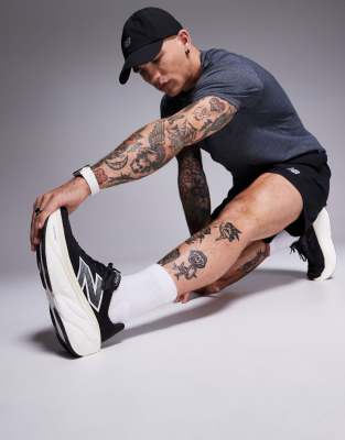 asos New Balance More running trainers in black