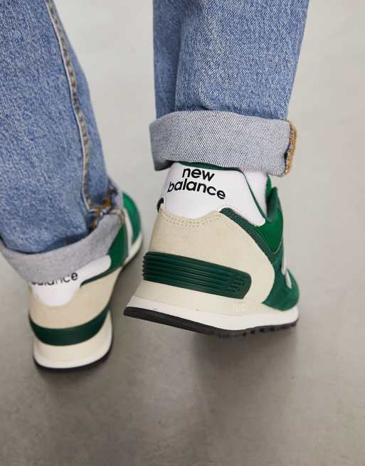 New Balance — Mørkegrønne 574 sneakers, 3 af 4