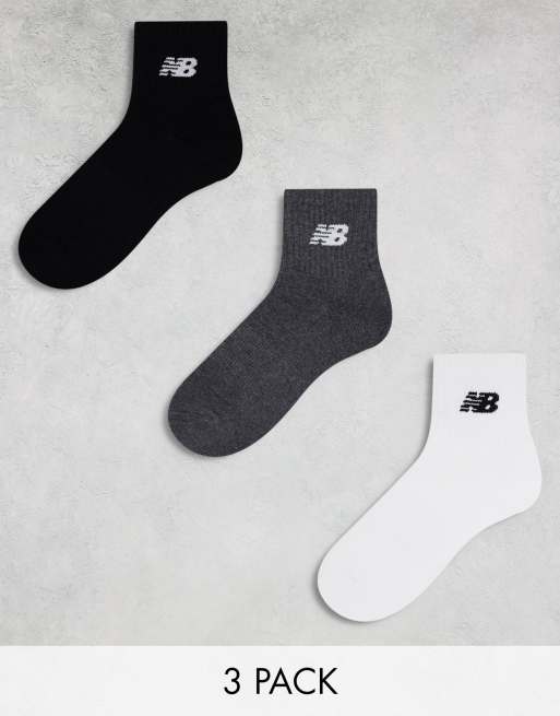 New Balance - Multipakke med 3 par mellemlange sokker med logoprint