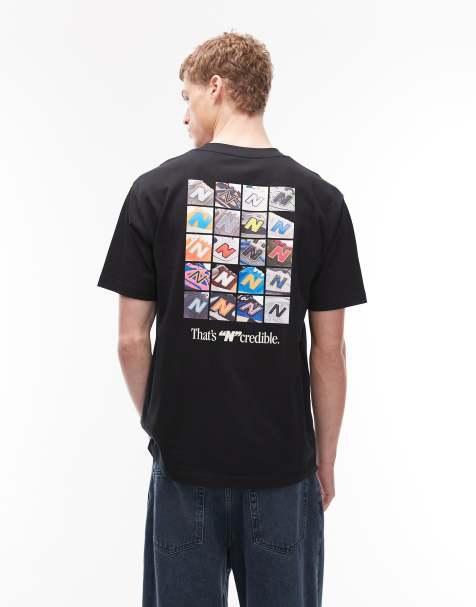 New Balance – N Collage – Czarny T-shirt - view 1