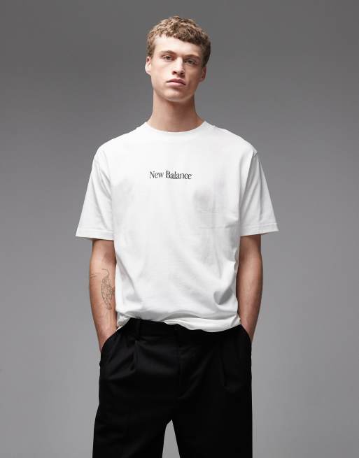 New Balance - N Collage - T-shirt in gebroken wit, 3 van 5