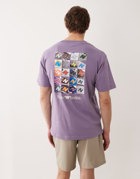 New Balance N collage t-shirt in purple - view 1