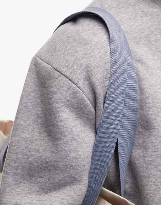 New Balance – Naturvit och blå toteväska i canvas, 3 av 4