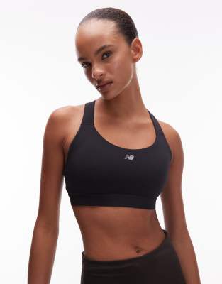 New Balance - NB - Basic-Sport-BH in Schwarz-Grau