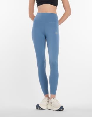 New Balance - Nb Harmony - Leggings in Blau mit hohem Bund, 25 Zoll Schrittlänge