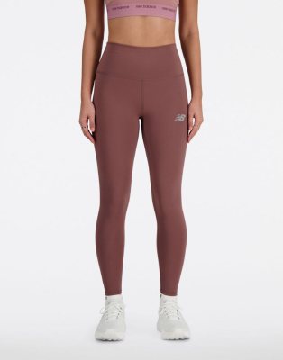 New Balance - Nb Harmony - Leggings in Braun mit hohem Bund, 25 Zoll Schrittlänge-Brown