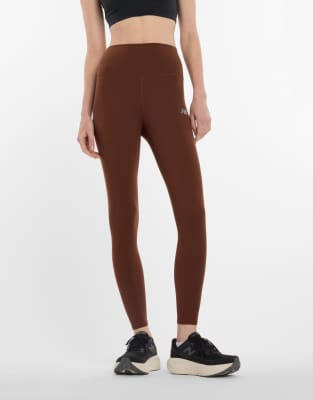 New Balance - Nb Harmony - Leggings in Braun mit hohem Bund, 25 Zoll Schrittlänge-Brown