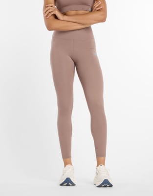 New Balance - Nb Harmony - Leggings in Brown Shadow mit hohem Bund, 25 Zoll Schrittlänge