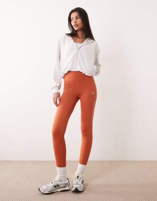 New Balance - Nb Harmony - Leggings in Rot mit hohem Bund, 25 Zoll Schrittlänge