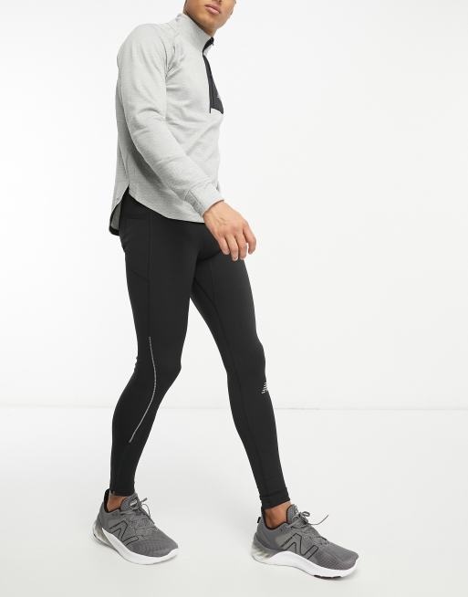 New Balance NB Heat Grid long sleeve half zip top in grey, 3 of 4