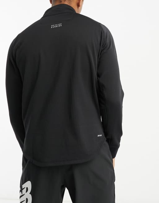 New Balance - NB Heat Grid - Sweat à manches longues et col zippé - Noir, 4 de 4