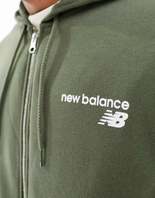 New Balance – Nb – Klassische Kapuzenjacke in Grau mit Markenlogo, 3 von 4