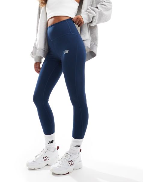 New Balance nb sleek high rise legging 27"" in blue - view 1