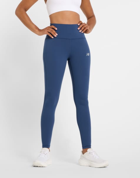 New Balance – NB Sleek – Leggings in Marineblau mit hohem Bund, 27 Zoll Schrittlänge - view 1