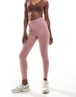 New Balance - Nb - Sport-Leggings in Rosa mit hohem Bund, 25 Zoll Schrittlänge