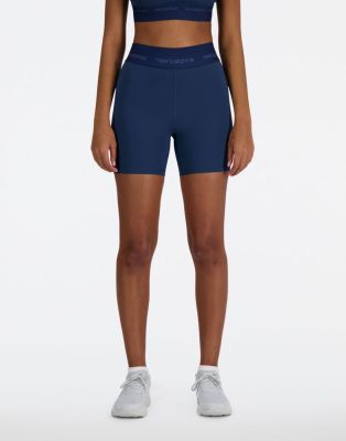 New Balance - Nb - Sport-Shorts in Blau mit hohem Bund, 13 cm Schrittlänge