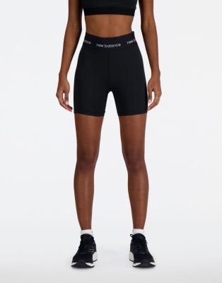 New Balance - Nb - Sport-Shorts in Schwarz mit hohem Bund, 13 cm Schrittlänge