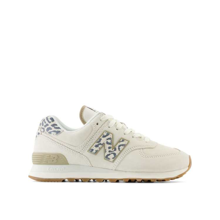 New Balance New balance 574 trainers in white with leopard print