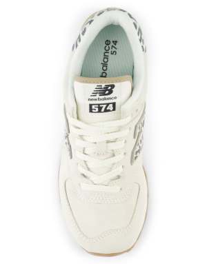 New Balance New balance 574 trainers in white with leopard print - WHITE