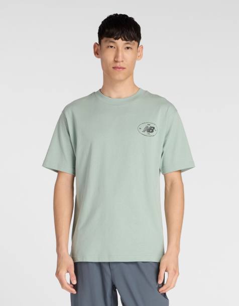 New Balance New balance grainy t-shirt in green - view 1