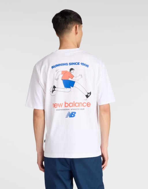 New Balance New balance os retro running t-shirt in white