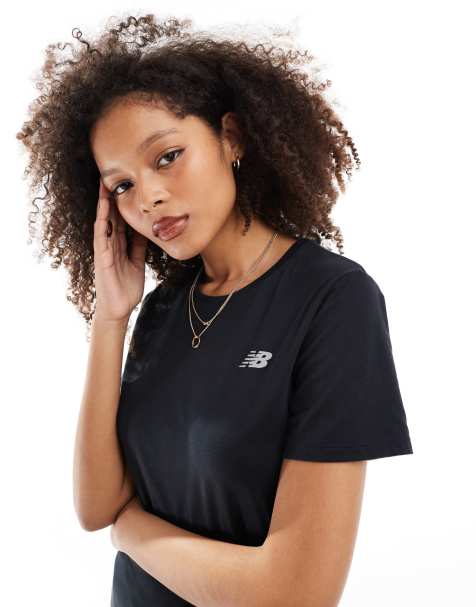 New Balance New balance sport essentials heathertech t-shirt in black - view 1