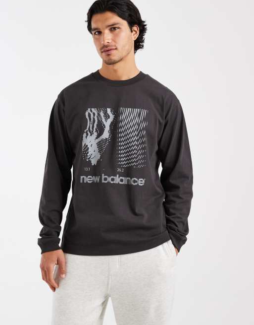 New Balance - Nocturnal - Maglietta a maniche lunghe nera, 5 di 5