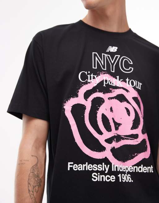New Balance NYC City Run t-shirt in black, 5 of 5