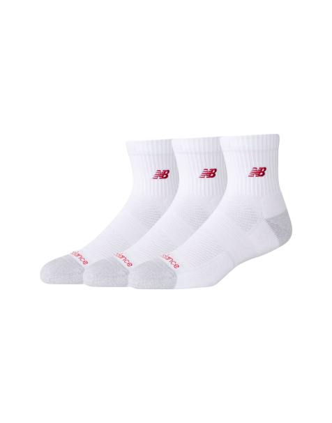 New Balance - pack de 3 calcetines Active premium de caña media en blanco - view 1