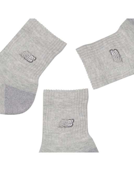 New Balance - pack de 3 calcetines quarter premium Active en gris deportivo, 4 de 4