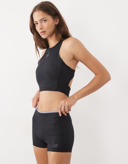 New Balance - pantalón corto negro con gráfico Fast Days, 2 de 5