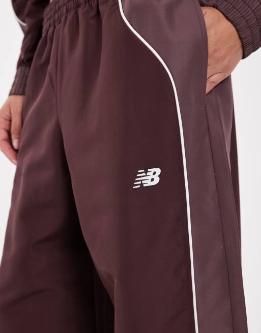 New Balance - pantalón de chándal tejido trackside marrón, 3 de 5