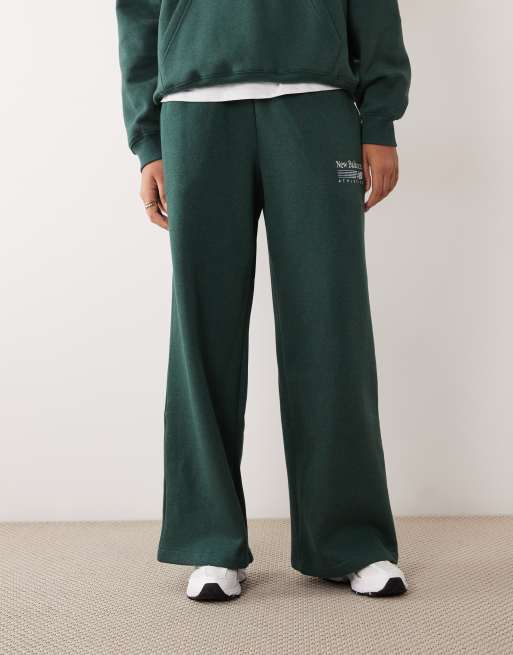 New Balance pantalón de polar Trackside en verde nórdico jaspeado, 3 de 5
