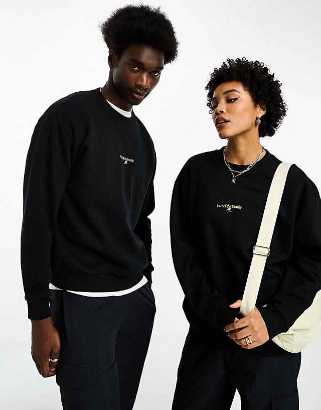 New Balance - part of the family sweatshirt in black - exclusive to asos