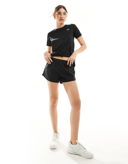  New Balance performance 3 inch shorts in black