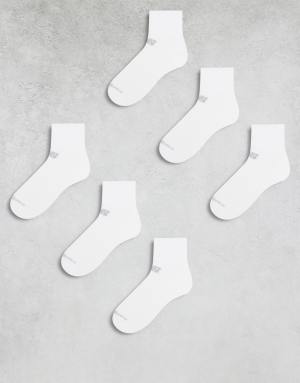 New Balance performance ankle sock 6 pack in white