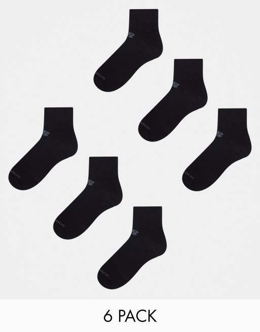 New Balance Performance ankle socks 6 pack in black | ASOS