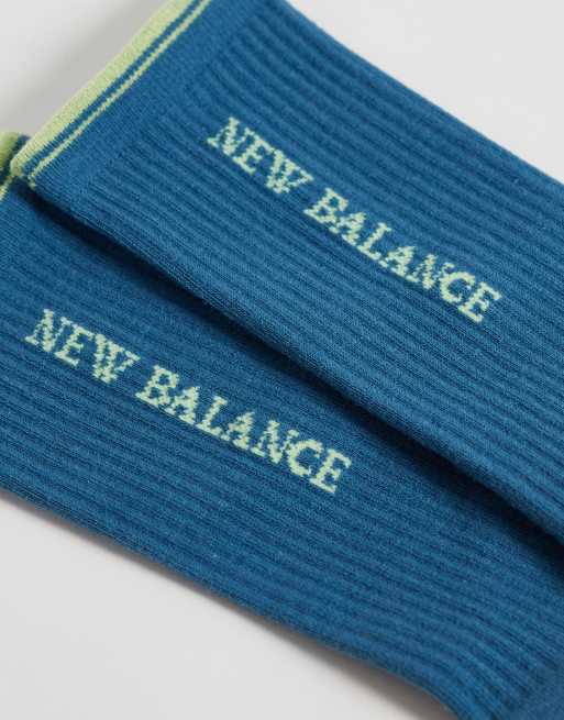 New Balance Performance multi-logo ankle socks 3 pack in multi, 3 of 3