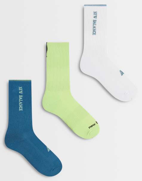New Balance performance sokken met meerdere logo's tot de enkel, set van 3, in multi - view 1