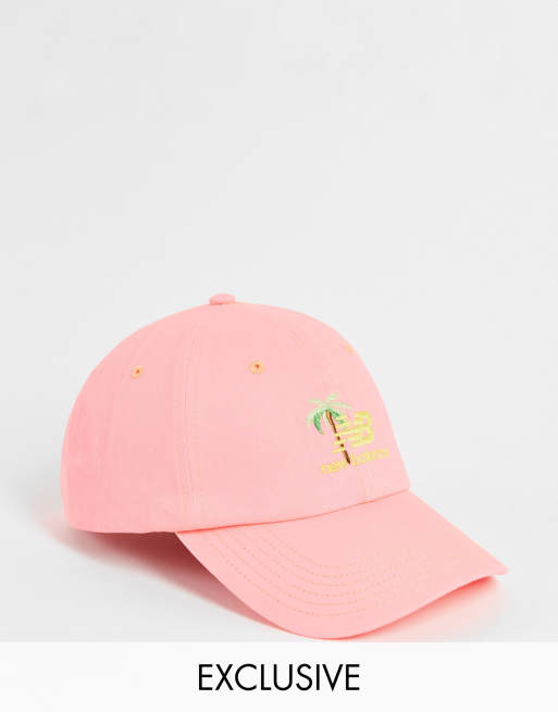 New Balance – Persikorosa baseballkeps med Miami-logga, endast hos ASOS