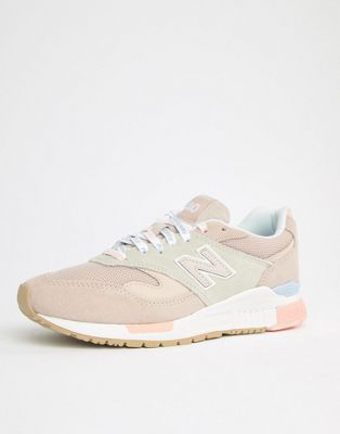 new balance grey 840 trainers with logo laces