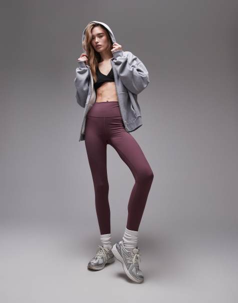 New Balance – Plommonfärgade leggings med hög midja - view 1