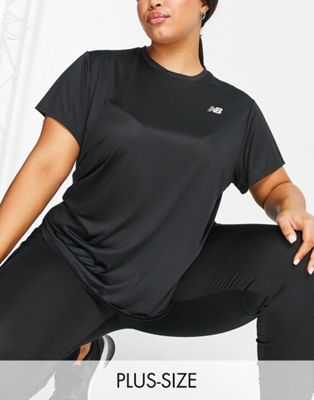 New Balance Plus Running Accelerate short sleeve t-shirt in black