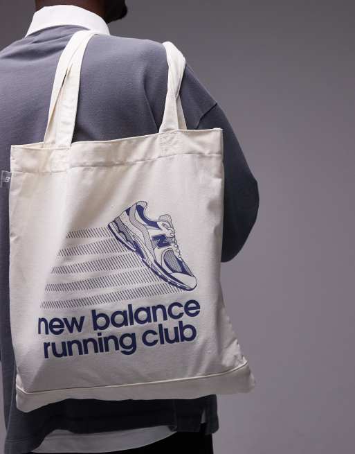 New Balance – Płócienna torba typu tote z grafiką z napisem „Running Club”
