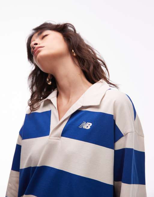 New Balance - Polo de rugby à manches longues - Bleu galaxie, 2 de 4